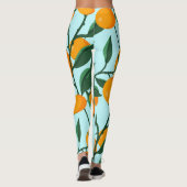 Sinaasappels takken, citrus  print. leggings (Achterkant)