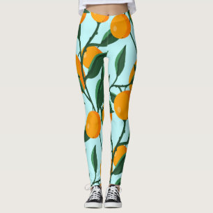 Sinaasappels takken, citrus print. leggings