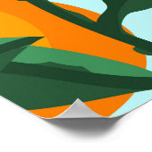 Sinaasappels takken, citrus print. poster (Hoek)