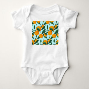 Sinaasappels takken, citrus print. romper