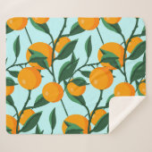 Sinaasappels takken, citrus  print. sherpa deken (Voorkant (horizontaal))