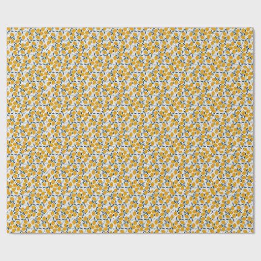 Sinaasappels, tangerines:  bloemmotief. cadeaupapier (Vlak)