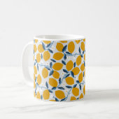 Sinaasappels, tangerines:  bloemmotief. koffiemok (Voorkant links)