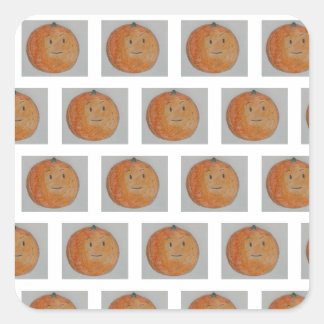 Sinaasappels tangerines mandarijnen citrusvruchten vierkante sticker