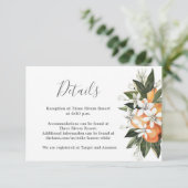 Sinaasappels trouwkaart RSVP kaartje (Staand voorkant)