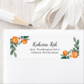 Sinaasappels Twin Baby shower adreslabel Etiket (Insitu)