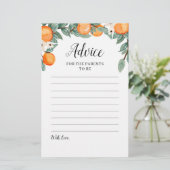 Sinaasappels Twin Baby shower Advies voor Ouders (Staand voorkant)