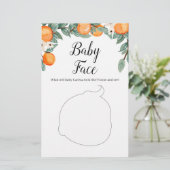 Sinaasappels Twin Baby shower Baby Gezichtsspel (Staand voorkant)