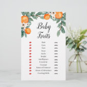 Sinaasappels Twin Baby shower Baby Traits spel (Staand voorkant)