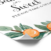 Sinaasappels Twin Baby shower Baby's zijn lief tek Poster (Hoek)