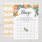 Sinaasappels Twin Baby shower Bingogame Kaart (Voorkant / Achterkant)