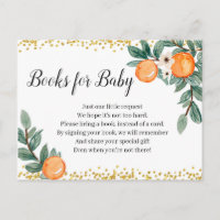 Sinaasappels Twin Baby shower Boeken voor Baby