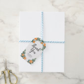 Sinaasappels Twin Baby shower Dank u Label Cadeaulabel (Met Touw)