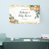 Sinaasappels Twin Baby shower grote banner (Beurs)