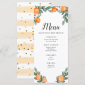 Sinaasappels Twin Baby shower Menu (Voorkant / Achterkant)