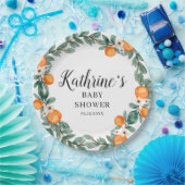 Sinaasappels Twin Baby shower Papier Bord Sjabloon (Feest)