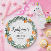 Sinaasappels Twin Baby shower Papier Bord Sjabloon (Feest)