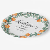 Sinaasappels Twin Baby shower Papier Bord Sjabloon (Gekanteld)