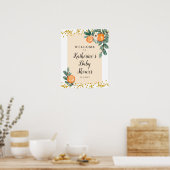 Sinaasappels Twin Baby shower Welkomstbord Poster (Keuken)