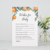 Sinaasappels Twin Baby shower Wensen voor Baby (Staand voorkant)