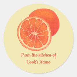 Sinaasappels, uit de keuken van, deksel Stickers
