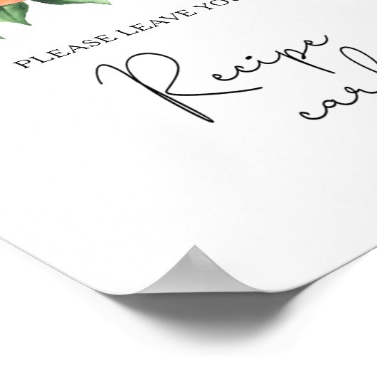 Sinaasappels - Uw recept-kaart hier Poster (Hoek)