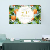 Sinaasappels van de partij Jubileum van citrusvruc Spandoek (Beurs)