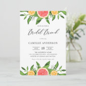 Sinaasappels van de waterverf en grapefruits Brida Kaart (Staand voorkant)