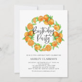 Sinaasappels van de waterverf tijdens de zomervaka kaart (Voorkant)