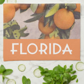 Sinaasappels van Florida  illustratie van de boom Theedoek (Gevouwen)