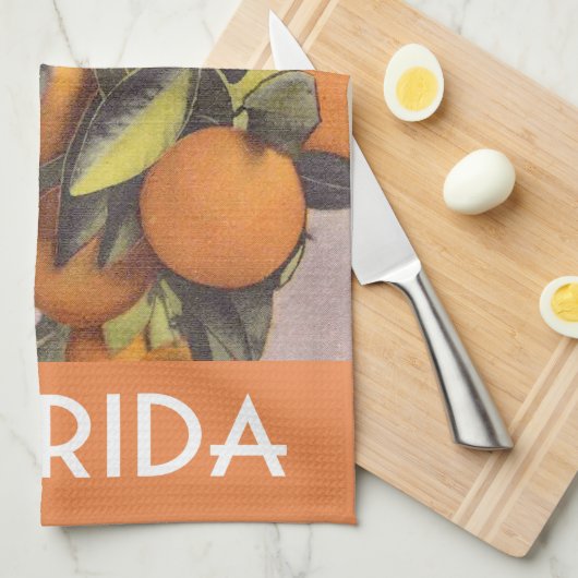 Sinaasappels van Florida illustratie van de boom Theedoek (Quarter Fold)