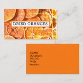 Sinaasappels van Oranje gedroogde korven  Visitekaartje (Voorkant / Achterkant)