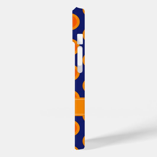 Sinaasappels van poolpunt op blauwe naam Case-Mate iPhone case (Achterkant / Links)