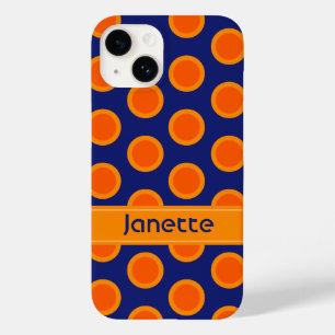 Sinaasappels van poolpunt op blauwe naam iphone 5 Case-Mate iPhone 14 hoesje