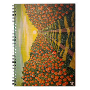 Sinaasappels van Valencia Schilderij door Alfred F Notitieboek