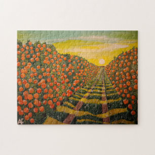 Sinaasappels van Valencia Schilderij van Alfred Fo Legpuzzel