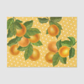 Sinaasappels van verse citrusvruchten, ritueel wat tissuepapier (Voorkant)