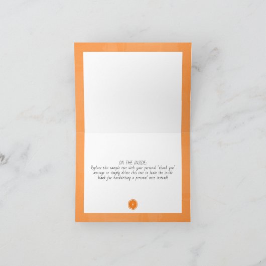 Sinaasappels van waterverf Citrusvruchten Bedankkaart (Binnen)