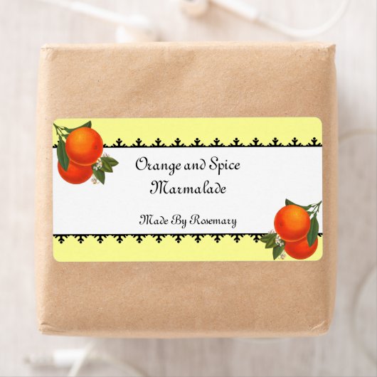 Sinaasappels Vercanning of Zeeplabel Etiket (Insitu)