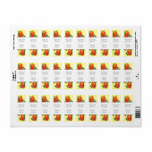  Sinaasappels Verkannen of Zeep Klein Etiket (Full Sheet)