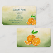 Sinaasappels, vers vruchtensap of Drink Visitekaartje (Voorkant / Achterkant)