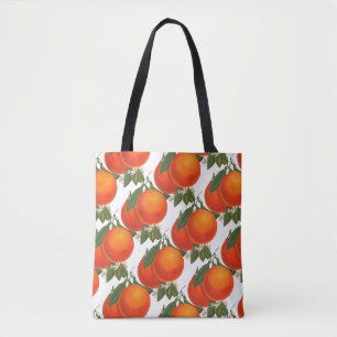 Sinaasappels Vintage krat kunstpatroon Tote Bag