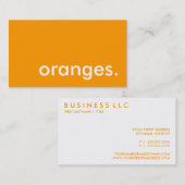 sinaasappels. visitekaartje (Voorkant / Achterkant)