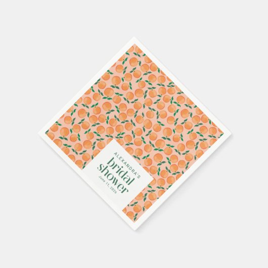 Sinaasappels voor de zomerroze Vrijgezellenfeest Servet (Hoek)