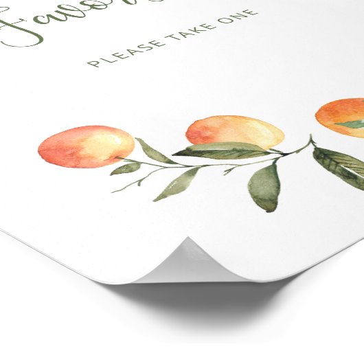 Sinaasappels voor kleine waterverf poster (Hoek)