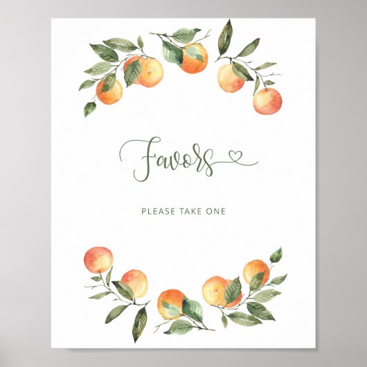 Sinaasappels voor kleine waterverf poster (Voorkant)