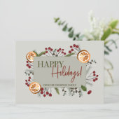 sinaasappels voor Prettige feestdagen kerstblad Feestdagenkaart (Staand voorkant)