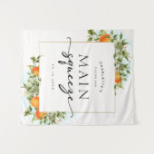 Sinaasappels Vrijgezellenfeest achtergrond Wandkleed (Voorkant (horizontaal))