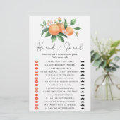 Sinaasappels: "vrijgezellenfeest spel" (Staand voorkant)