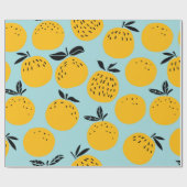 Sinaasappels vruchten naadloos patroon cadeaupapier (Vlak)